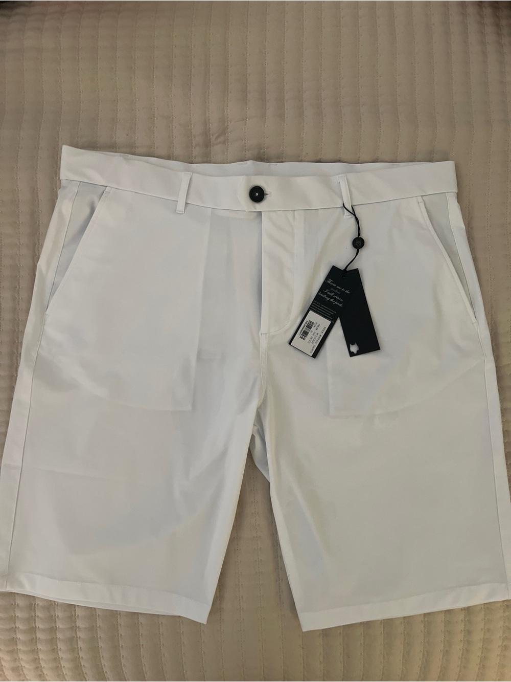 NWT Greyson Montauk Performance Golf Shorts - Artic White - Size 38